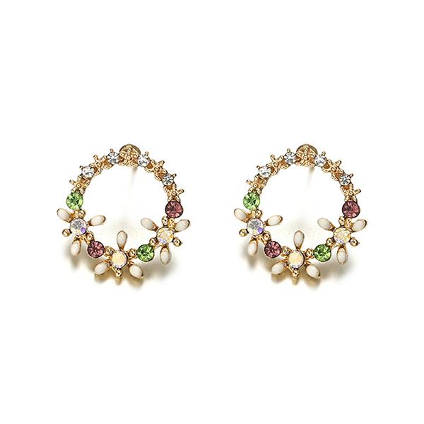 Sweet Color Garland Ring Stud Earrings wholesale JDC-ES-b036 earrings JoyasDeChina 1 Wholesale Jewelry JoyasDeChina Joyas De China