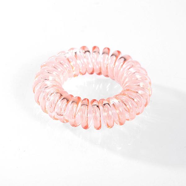 Bulk Jewelry Transparent Color Phone Cord Hair Ring DJC-HS-f062 Wholesale factory from China YIWU China