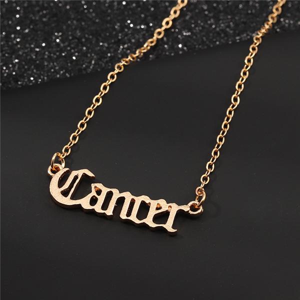 Bulk Jewelry Wholesale Twelve Constellation Necklace Vintage English Letter Necklace Wholesale JDC-RS-e001 Wholesale factory from China YIWU China