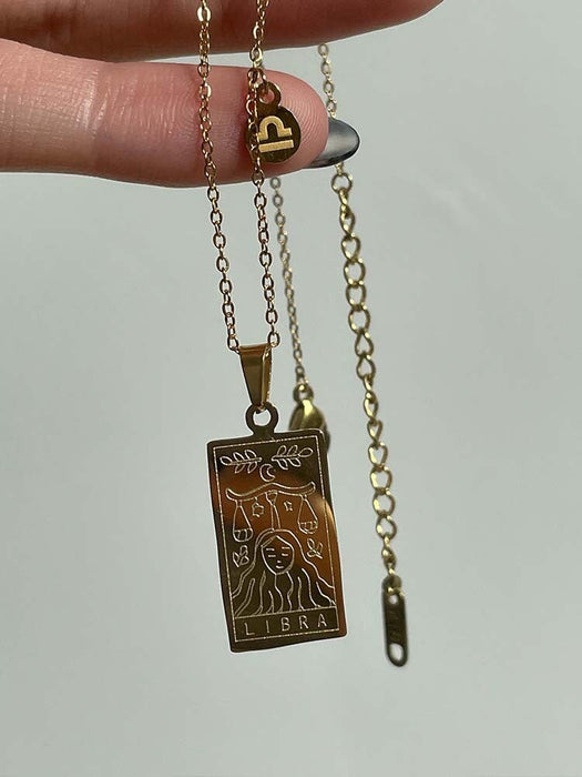 Wholesale 12 constellation 18K clavicle Necklace JDC-NE-TD003 Nceklaces 一自一然 Wholesale Jewelry JoyasDeChina Joyas De China