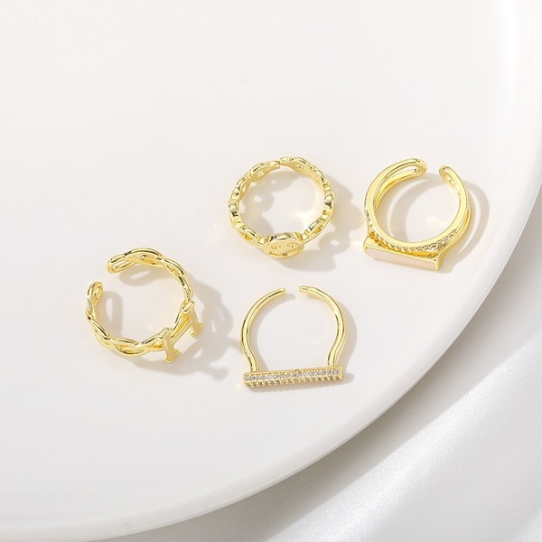Wholesale 14K Gold Plated Copper Hollow Rings JDC-RS-i002 Rings JoyasDeChina Wholesale Jewelry JoyasDeChina Joyas De China