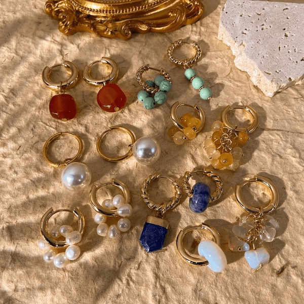 Wholesale 14K Gold Plated Pearl Earrings JDC-ES-JD340 Earrings 杰鼎 Wholesale Jewelry JoyasDeChina Joyas De China