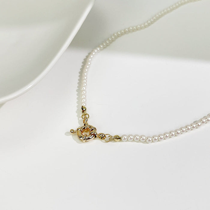 Wholesale 14K Gold Plated Shell Necklace JDC-NE-Linh004 necklaces 麟凰 lian Wholesale Jewelry JoyasDeChina Joyas De China