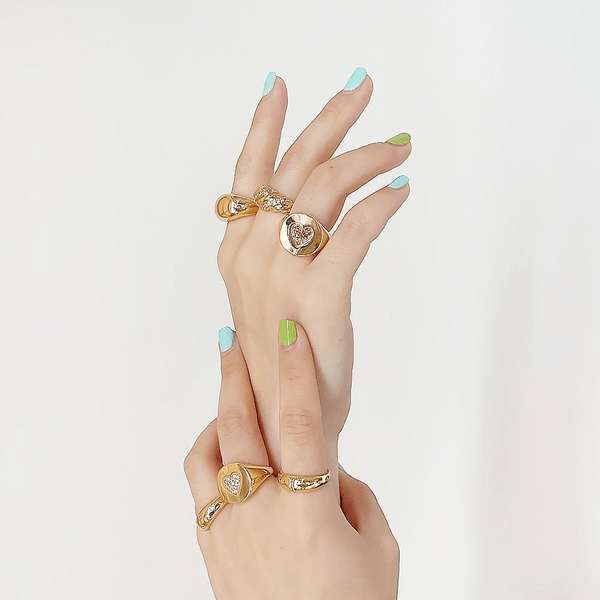 Wholesale 18K gold-plated copper ring JDC-RS-Linh001 Rings 麟凰 Wholesale Jewelry JoyasDeChina Joyas De China