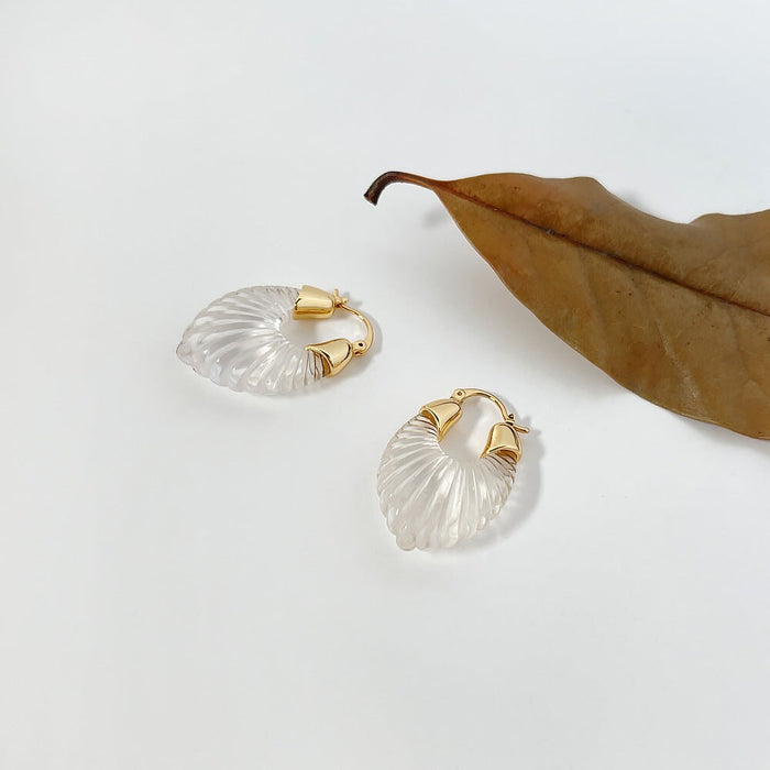 Wholesale 18K gold plated resin Earrings JDC-ES-Linh002 Earrings 麟凰 1 Wholesale Jewelry JoyasDeChina Joyas De China