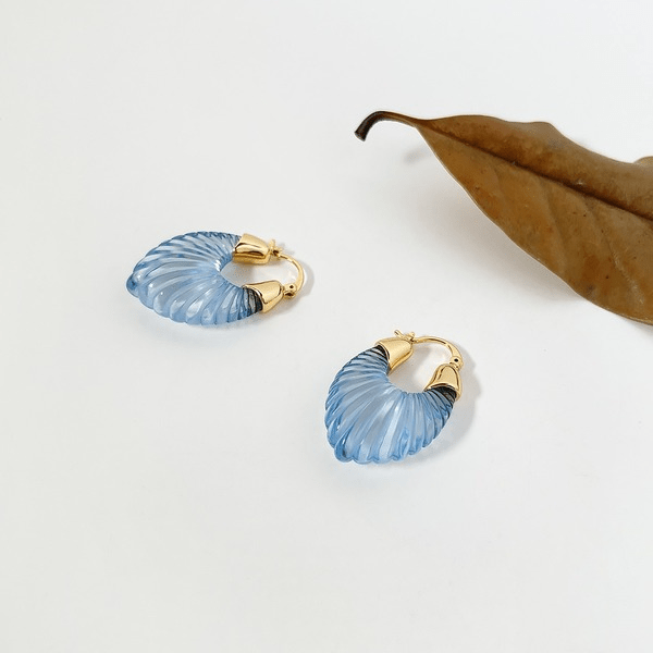 Wholesale 18K gold plated resin Earrings JDC-ES-Linh002 Earrings 麟凰 Wholesale Jewelry JoyasDeChina Joyas De China