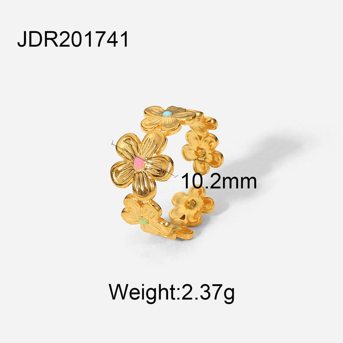 Wholesale 18K gold plated stainless steel ring JDC-RS-JD273 Rings 杰鼎 8 1 Wholesale Jewelry JoyasDeChina Joyas De China
