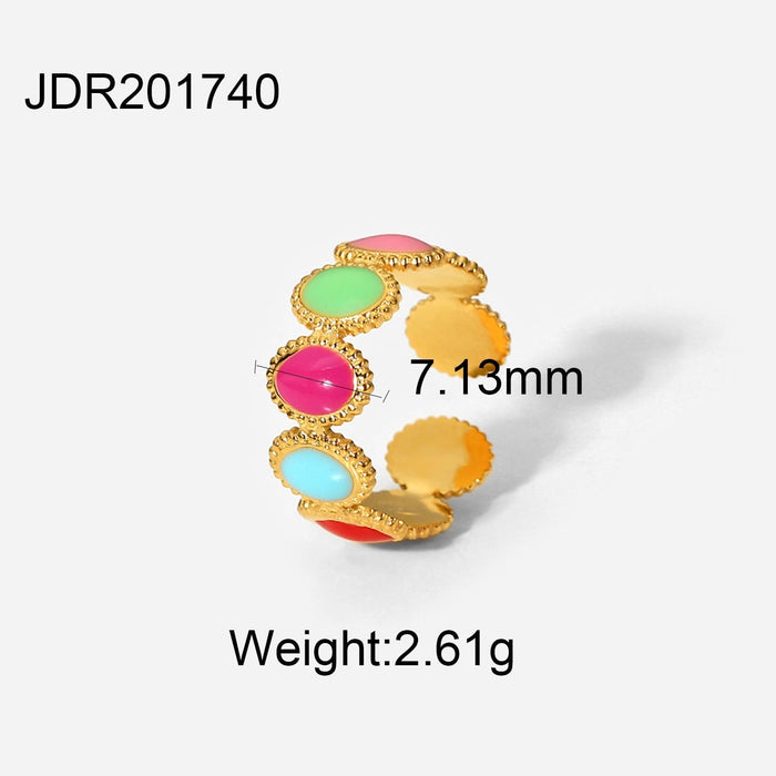 Wholesale 18K gold plated stainless steel ring JDC-RS-JD273 Rings 杰鼎 9 1 Wholesale Jewelry JoyasDeChina Joyas De China