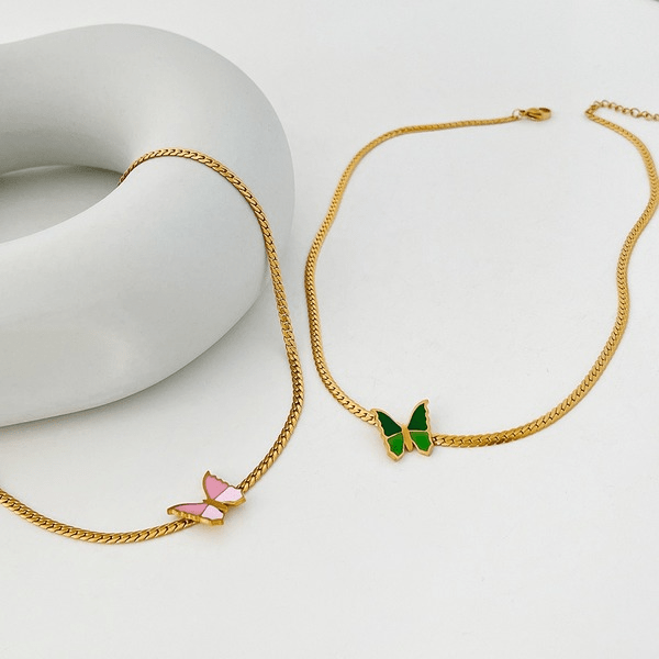 Wholesale 18K gold plated titanium steel necklace JDC-NE-Linh001 necklaces 麟凰 Wholesale Jewelry JoyasDeChina Joyas De China