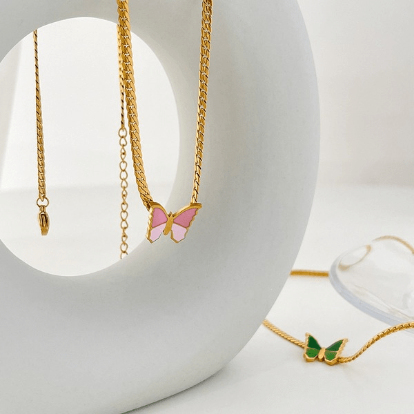 Wholesale 18K gold plated titanium steel necklace JDC-NE-Linh001 necklaces 麟凰 Wholesale Jewelry JoyasDeChina Joyas De China