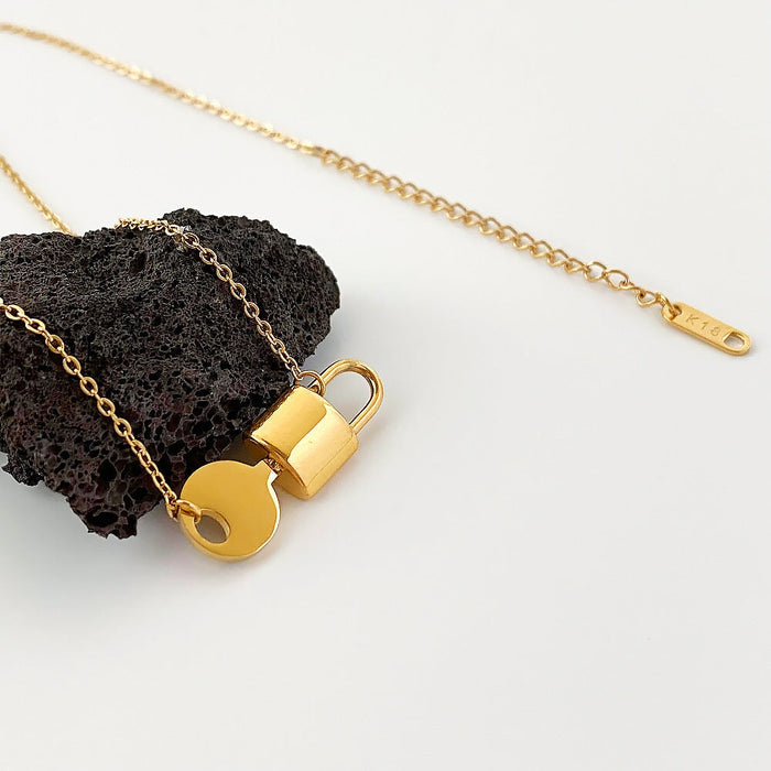 Wholesale 18K gold plated titanium steel necklace JDC-NE-Linh003 necklaces 麟凰 6 Wholesale Jewelry JoyasDeChina Joyas De China