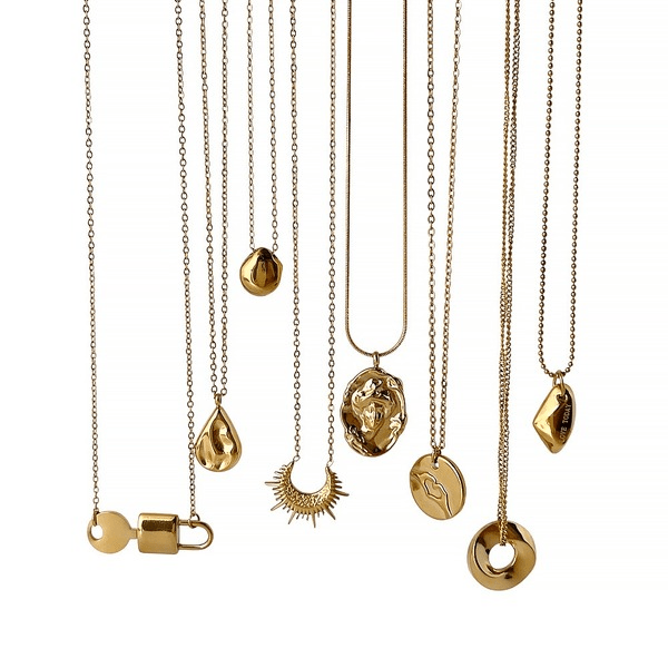 Wholesale 18K gold plated titanium steel necklace JDC-NE-Linh003 necklaces 麟凰 Wholesale Jewelry JoyasDeChina Joyas De China