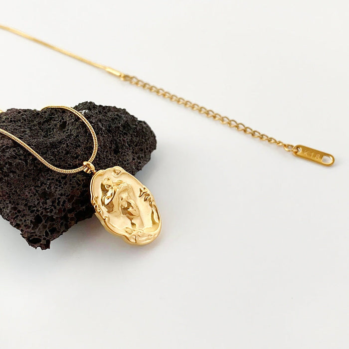 Wholesale 18K gold plated titanium steel necklace JDC-NE-Linh003 necklaces 麟凰 8 Wholesale Jewelry JoyasDeChina Joyas De China