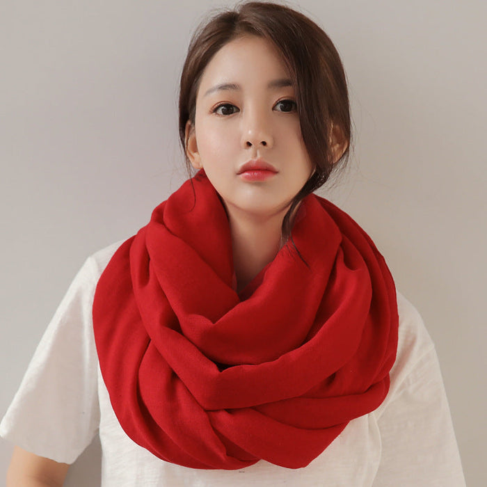 Wholesale 1.8m cotton linen scarf JDC-SF-GSCM004 scarf JoyasDeChina Bright red Oversized Wholesale Jewelry JoyasDeChina Joyas De China