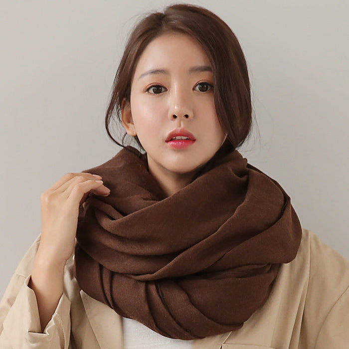 Wholesale 1.8m cotton linen scarf JDC-SF-GSCM004 scarf JoyasDeChina Coffee Oversized Wholesale Jewelry JoyasDeChina Joyas De China