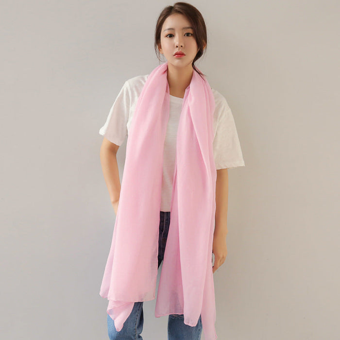 Wholesale 1.8m cotton linen scarf JDC-SF-GSCM004 scarf JoyasDeChina Pink Oversized Wholesale Jewelry JoyasDeChina Joyas De China