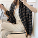 Wholesale 2021 new scarf women's double-sided two-color shawl JDC-SF-SL020 scarf JoyasDeChina Black Camel Above 175cm Wholesale Jewelry JoyasDeChina Joyas De China