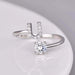 Wholesale 26 letter opening diamond ring JDC-RS-NS007 Rings 尼森 Wholesale Jewelry JoyasDeChina Joyas De China