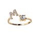 Wholesale 26 letter opening diamond ring JDC-RS-NS007 Rings 尼森 Wholesale Jewelry JoyasDeChina Joyas De China