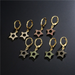 Bulk Jewelry Wholesale 4-color copper micro inlaid five pointed star Earrings JDC-ES-ag080 Wholesale factory from China YIWU China