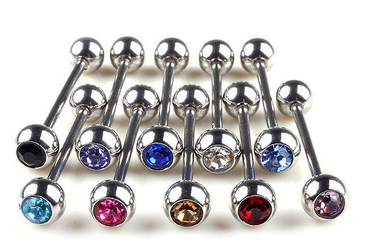 Wholesale 5 European and American diamond tongue nails JDC-TS-LX011 Piercings JoyasDeChina Wholesale Jewelry JoyasDeChina Joyas De China