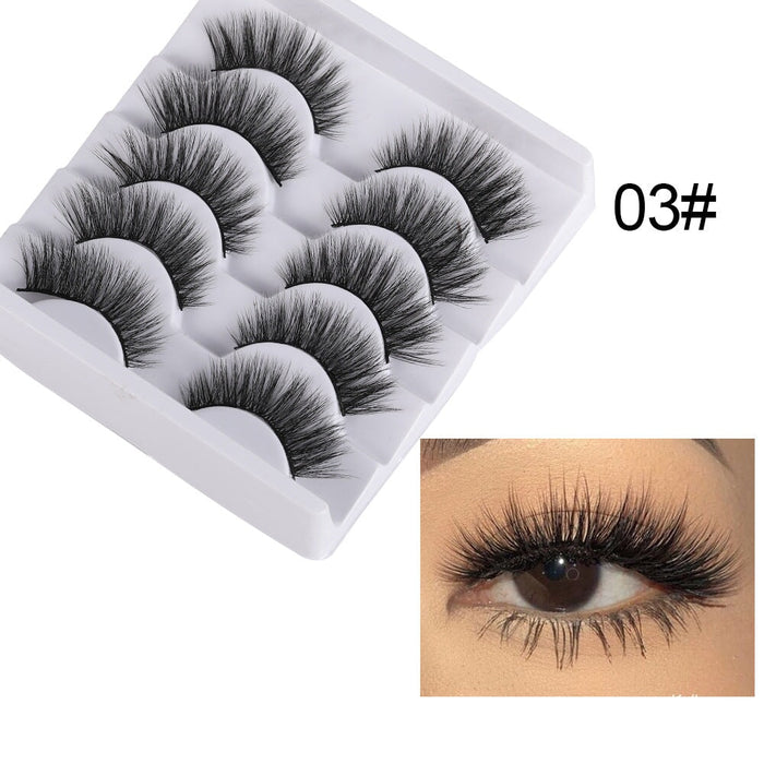 Wholesale 5 pairs of 3D mink false eyelashes JDC-EY-XuQ001 Eyelashes 徐芹 3 Wholesale Jewelry JoyasDeChina Joyas De China