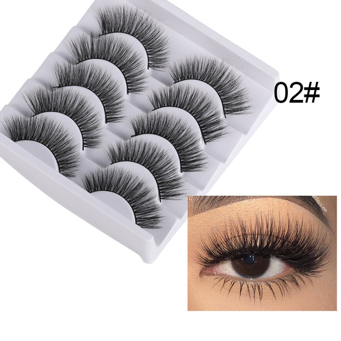Wholesale 5 pairs of 3D mink false eyelashes JDC-EY-XuQ001 Eyelashes 徐芹 Wholesale Jewelry JoyasDeChina Joyas De China