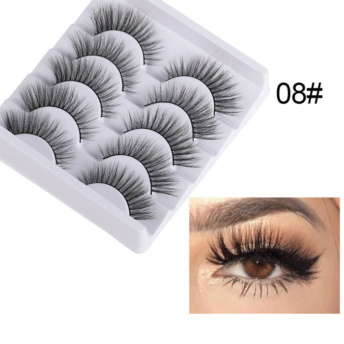 Wholesale 5 pairs of 3D mink false eyelashes JDC-EY-XuQ001 Eyelashes 徐芹 Wholesale Jewelry JoyasDeChina Joyas De China