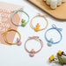 Wholesale 5PCS/PACK Poached Egg Cartoon Hair Rope JDC-HS-ZY002 Hair Scrunchies 紫芸 color/10 5PCS/PACK Wholesale Jewelry JoyasDeChina Joyas De China