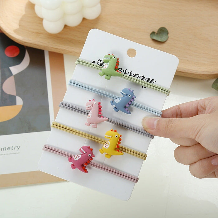 Wholesale 5PCS/PACK Poached Egg Cartoon Hair Rope JDC-HS-ZY002 Hair Scrunchies 紫芸 color/11 5PCS/PACK Wholesale Jewelry JoyasDeChina Joyas De China