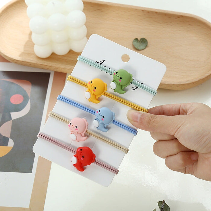 Wholesale 5PCS/PACK Poached Egg Cartoon Hair Rope JDC-HS-ZY002 Hair Scrunchies 紫芸 color/14 5PCS/PACK Wholesale Jewelry JoyasDeChina Joyas De China
