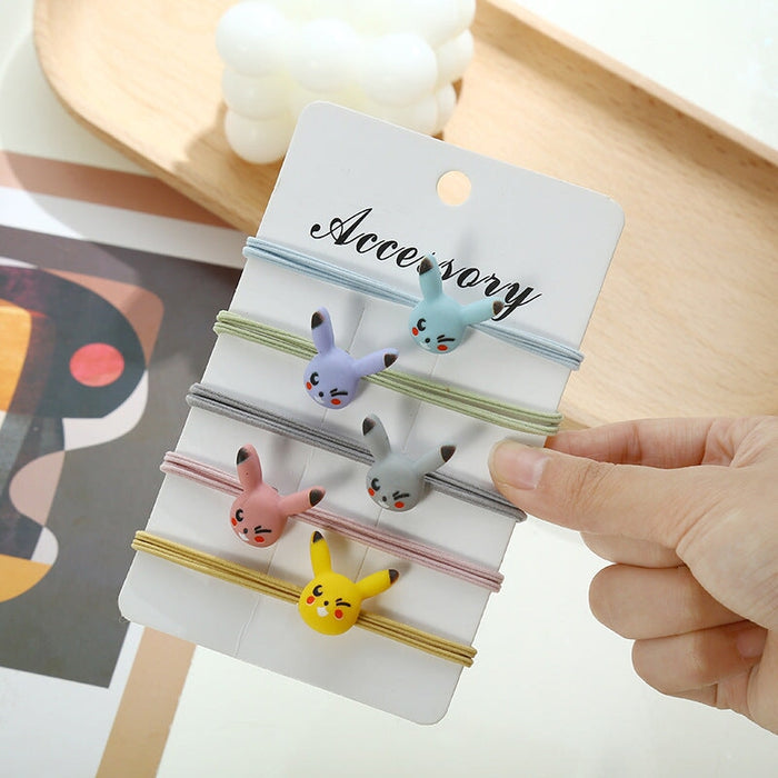 Wholesale 5PCS/PACK Poached Egg Cartoon Hair Rope JDC-HS-ZY002 Hair Scrunchies 紫芸 color/19 5PCS/PACK Wholesale Jewelry JoyasDeChina Joyas De China