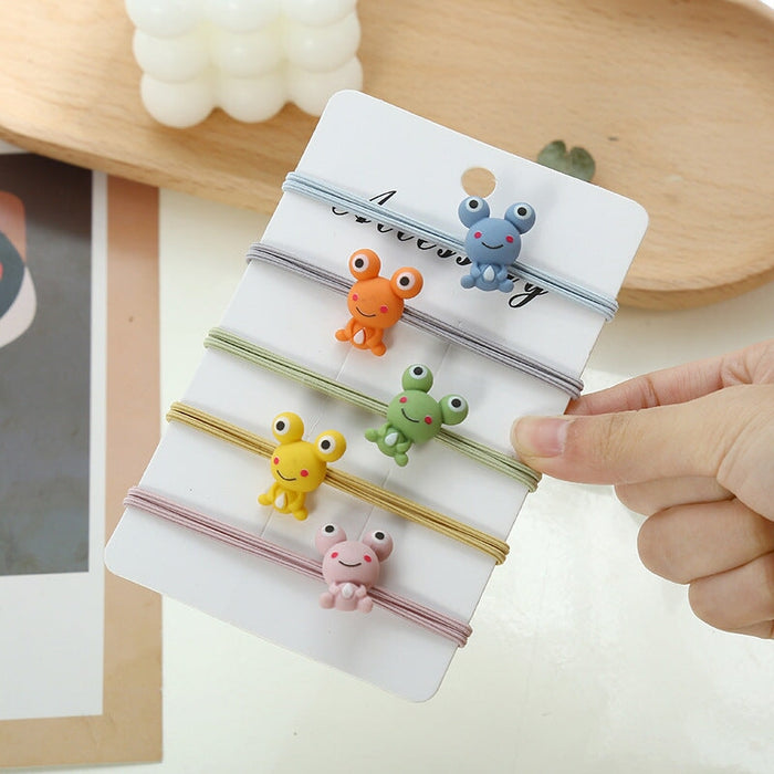 Wholesale 5PCS/PACK Poached Egg Cartoon Hair Rope JDC-HS-ZY002 Hair Scrunchies 紫芸 color/8 5PCS/PACK Wholesale Jewelry JoyasDeChina Joyas De China