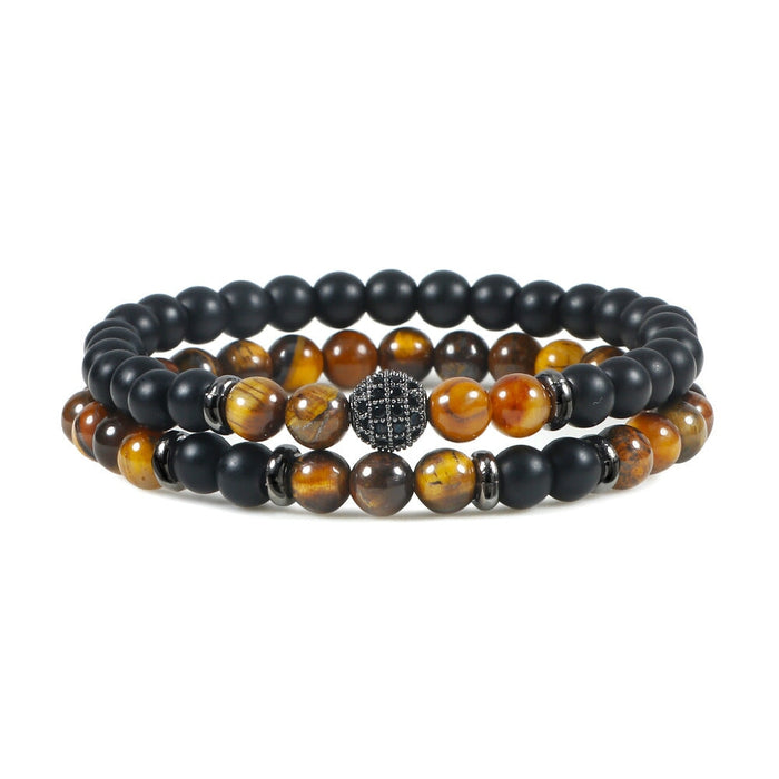 Wholesale 6mm Oiled Stone Beaded Bracelet JDC-BT-JiuJ017 Bracelet 九江 Wholesale Jewelry JoyasDeChina Joyas De China