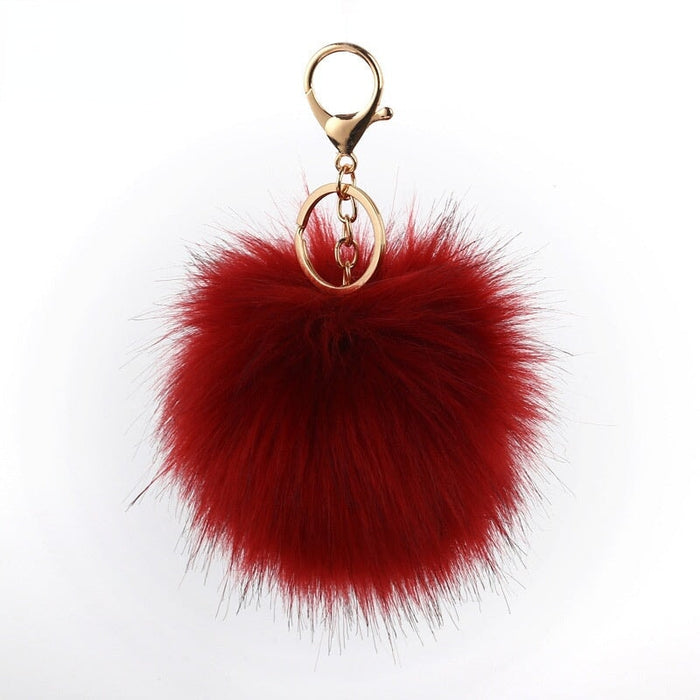 Wholesale 8cm hair ball pendant plush cloth Pom Pom Keychain JDC-KC-PRY005 Keychains 彭日耀 Wholesale Jewelry JoyasDeChina Joyas De China