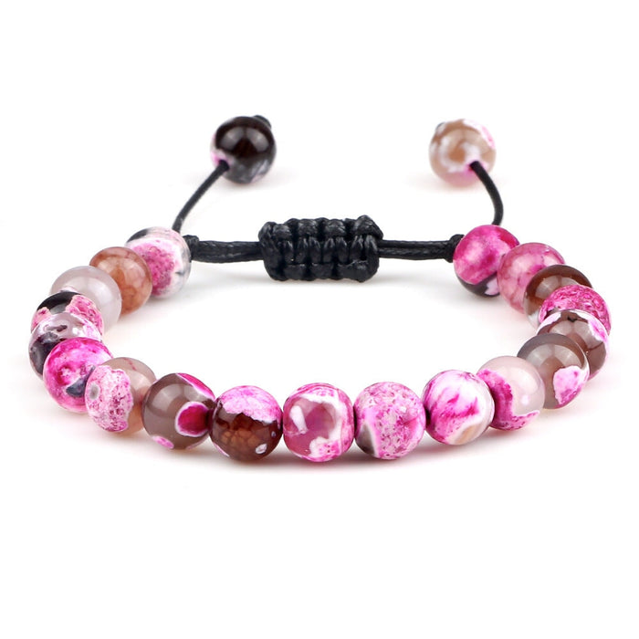 Wholesale 8mm Beaded Agate Bracelet JDC-BT-JiuJ025 Bracelet 九江 Wholesale Jewelry JoyasDeChina Joyas De China