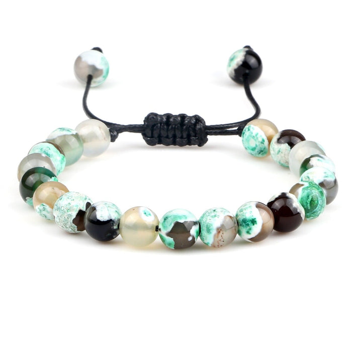 Wholesale 8mm Beaded Agate Bracelet JDC-BT-JiuJ025 Bracelet 九江 Wholesale Jewelry JoyasDeChina Joyas De China