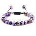 Wholesale 8mm Beaded Agate Bracelet JDC-BT-JiuJ025 Bracelet 九江 purple Wholesale Jewelry JoyasDeChina Joyas De China