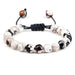 Wholesale 8mm Beaded Agate Bracelet JDC-BT-JiuJ025 Bracelet 九江 white Wholesale Jewelry JoyasDeChina Joyas De China