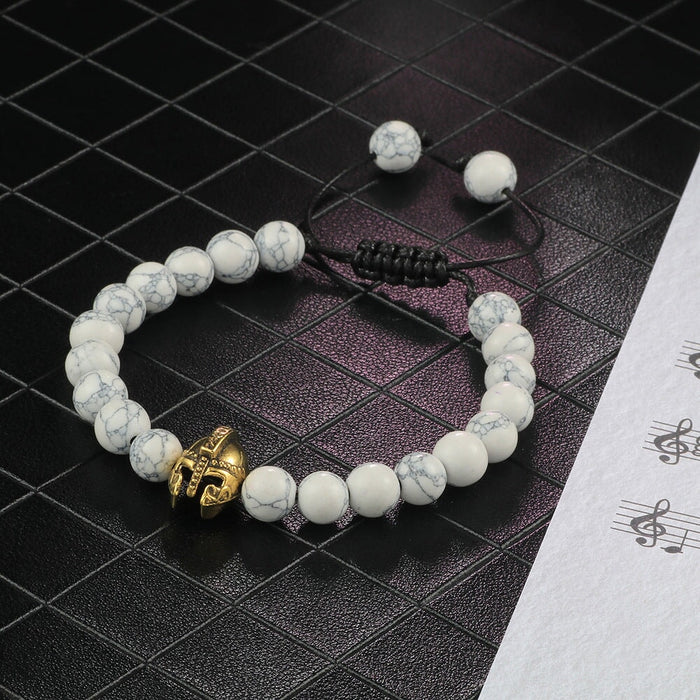 Wholesale 8mm Volcanic Stone Turquoise Beaded Bracelet JDC-BT-JiuJ020 Bracelet 九江 Wholesale Jewelry JoyasDeChina Joyas De China