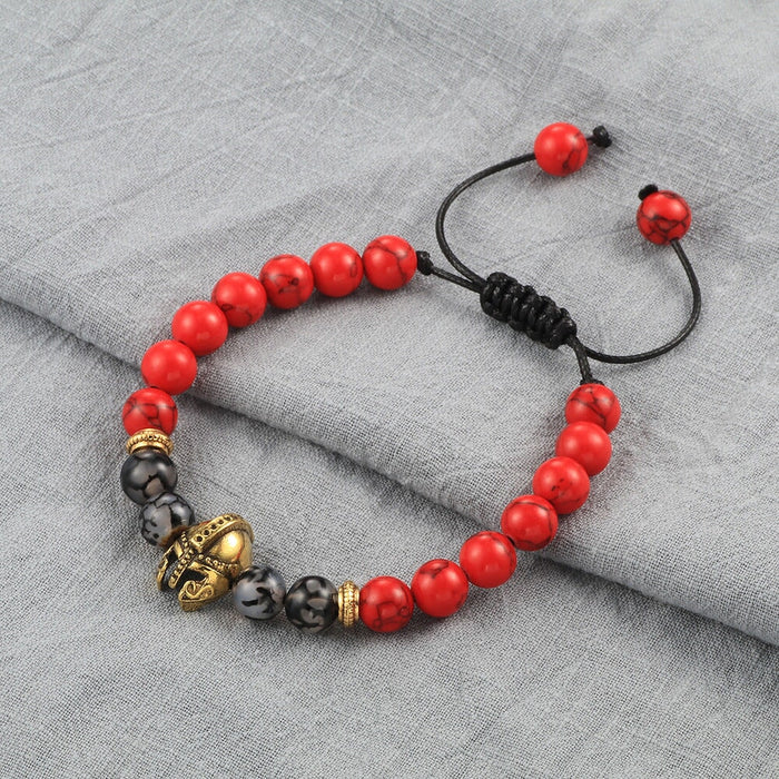 Wholesale 8mm Volcanic Stone Turquoise Beaded Bracelet JDC-BT-JiuJ020 Bracelet 九江 Wholesale Jewelry JoyasDeChina Joyas De China