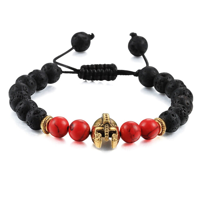 Wholesale 8mm Volcanic Stone Turquoise Beaded Bracelet JDC-BT-JiuJ020 Bracelet 九江 Wholesale Jewelry JoyasDeChina Joyas De China