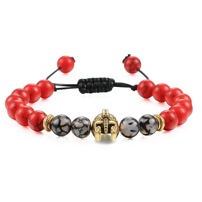 Wholesale 8mm Volcanic Stone Turquoise Beaded Bracelet JDC-BT-JiuJ020 Bracelet 九江 Wholesale Jewelry JoyasDeChina Joyas De China