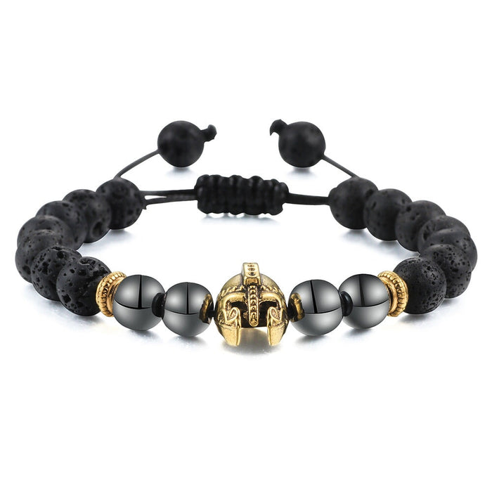 Wholesale 8mm Volcanic Stone Turquoise Beaded Bracelet JDC-BT-JiuJ020 Bracelet 九江 heidanshi Wholesale Jewelry JoyasDeChina Joyas De China