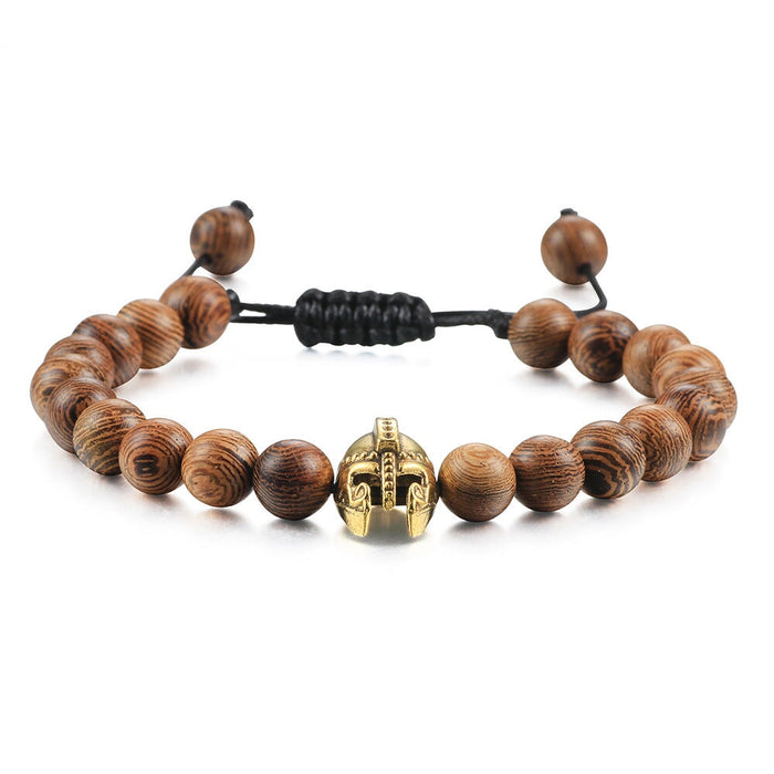 Wholesale 8mm Volcanic Stone Turquoise Beaded Bracelet JDC-BT-JiuJ020 Bracelet 九江 muzhu gold Wholesale Jewelry JoyasDeChina Joyas De China