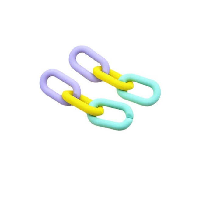 Wholesale 925 Silver Needle Acrylic Color Earrings JDC-ES-XC338 Earrings 夏晨 Wholesale Jewelry JoyasDeChina Joyas De China