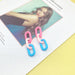 Wholesale 925 Silver Needle Acrylic Color Earrings JDC-ES-XC338 Earrings 夏晨 rose color Wholesale Jewelry JoyasDeChina Joyas De China