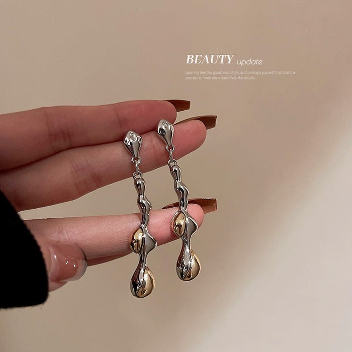 Wholesale 925 Silver Needle Alloy Pearl Chain Earrings JDC-ES-BY138 Earrings 宝钰 6 Wholesale Jewelry JoyasDeChina Joyas De China