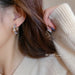 Wholesale 925 Silver Needle Alloy Zircon C Shape Earrings JDC-ES-BY147 Earrings 宝钰 Wholesale Jewelry JoyasDeChina Joyas De China