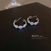 Wholesale 925 Silver Needle Alloy Zircon C Shape Earrings JDC-ES-BY147 Earrings 宝钰 Wholesale Jewelry JoyasDeChina Joyas De China